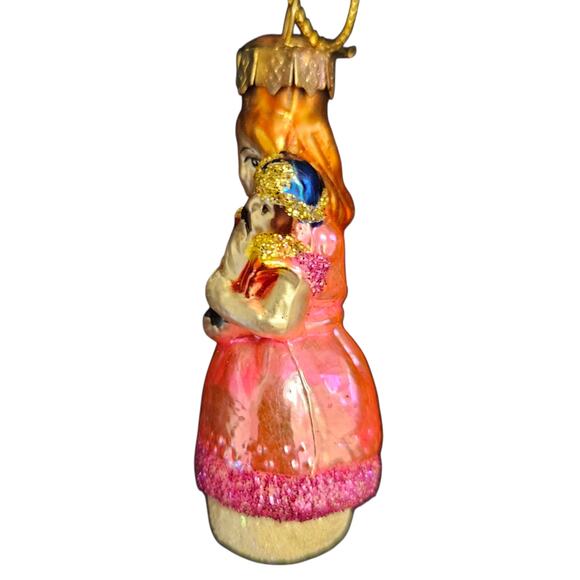 Thomas Pacconi Clara with Nutcracker Glass Ornament 2.5" Pink Glitter - Picture 3 of 6